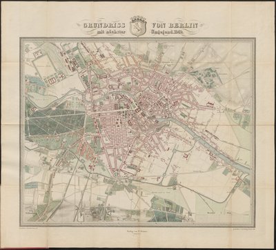 Plan de Berlin avec les environs proches - Ferdinand Böhm